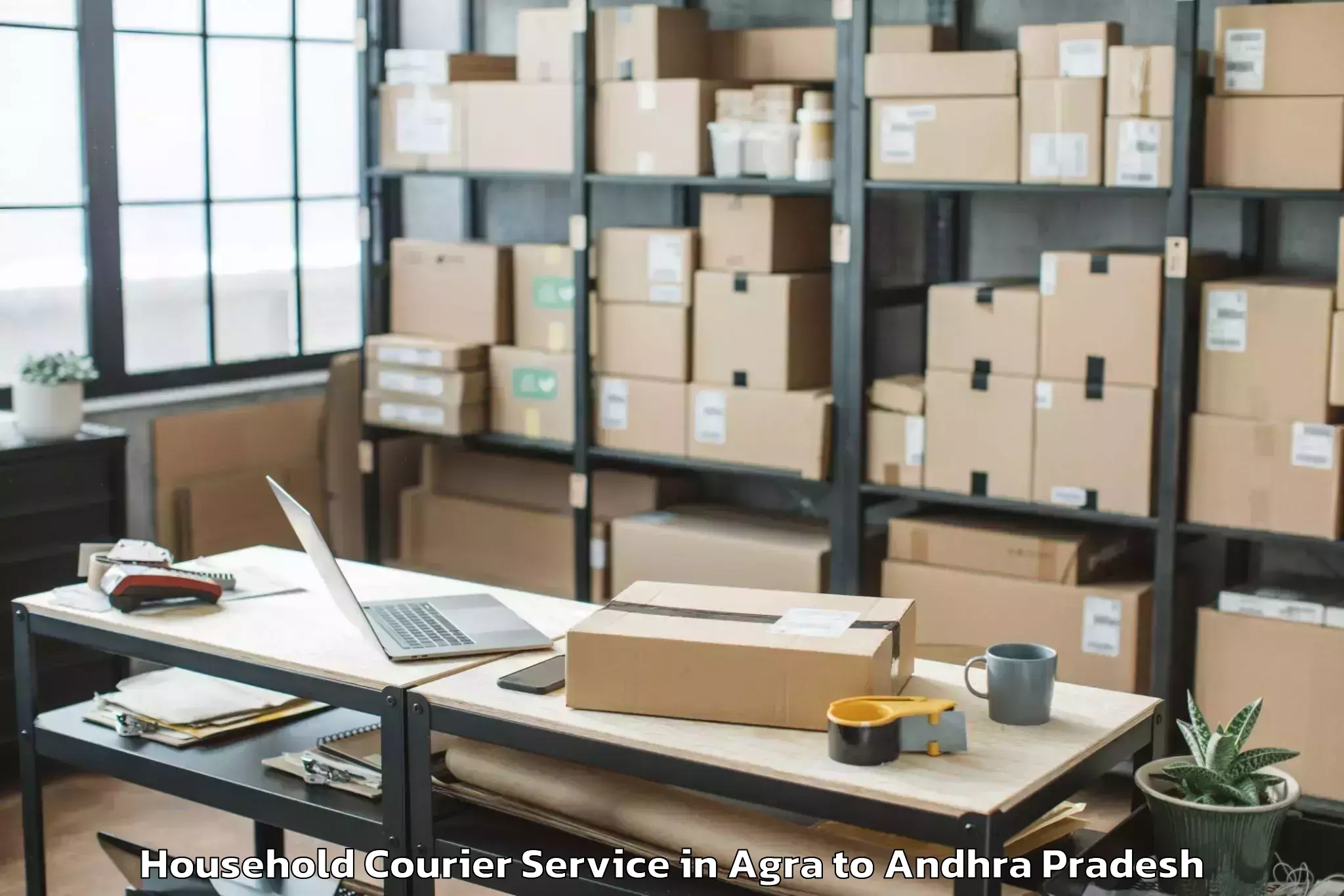 Professional Agra to Krishna University Machilipatn Household Courier